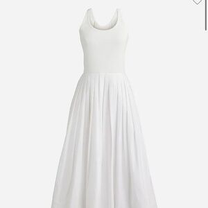 J. Crew Fitted Tank Dress with Poplin Bubble Skirt Small